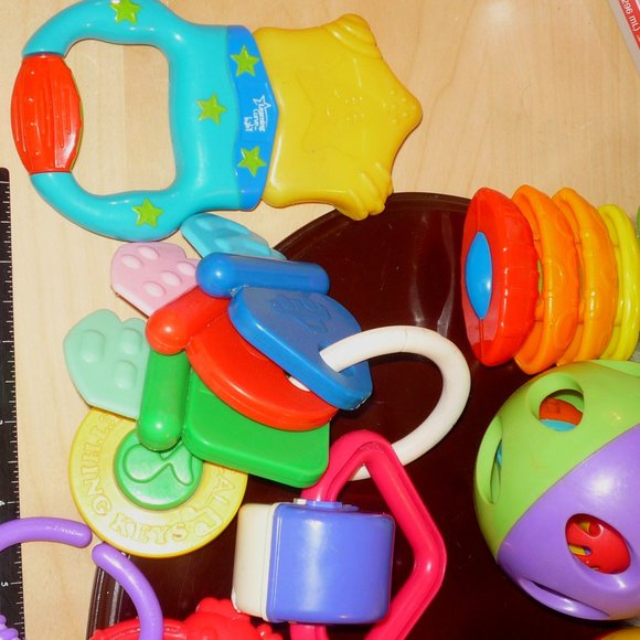 Infant baby toddler huge lot of random teethers soothers rattles toys - Picture 2 of 5